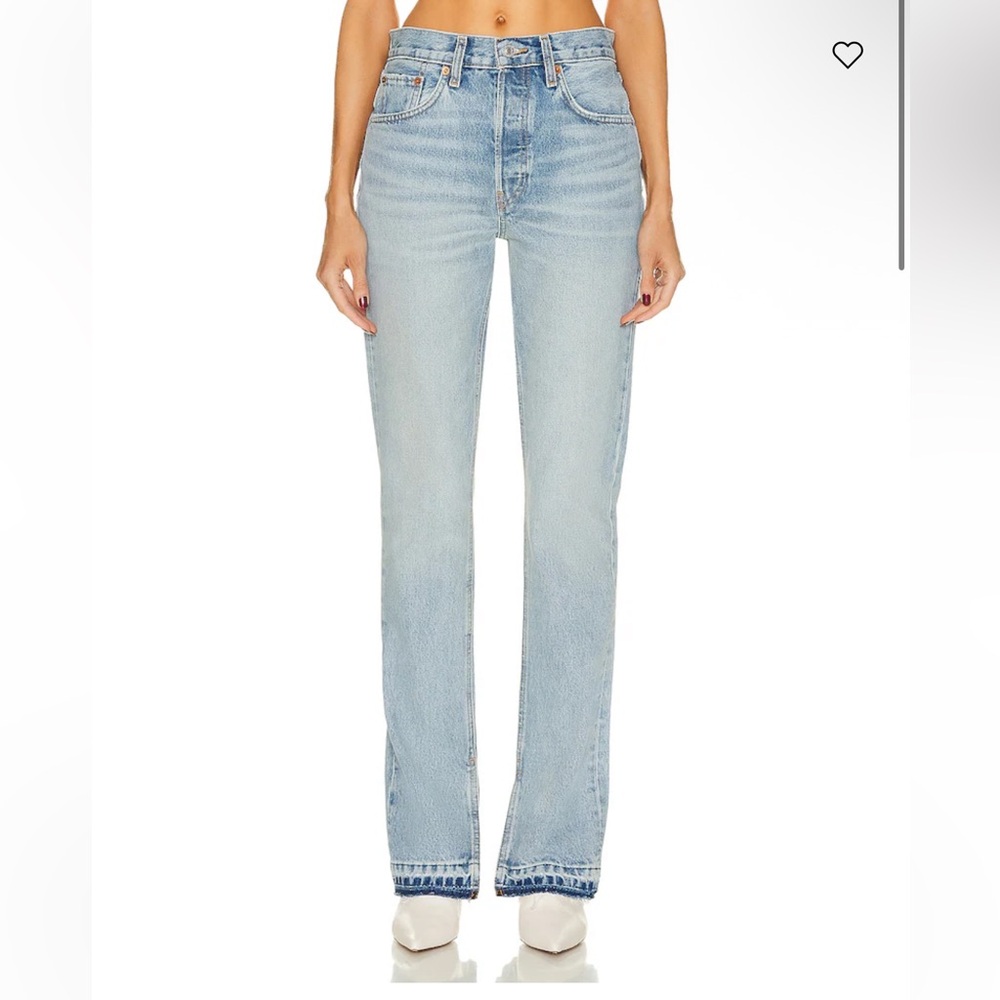 Re/Done High Rise Skinny Boot - Color Opal Indigo